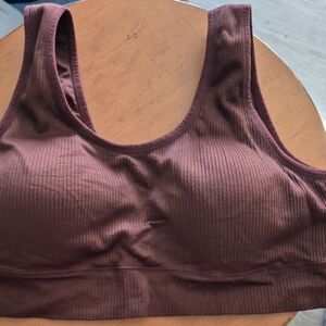 Torrid Brown Ribbed Sports Bra